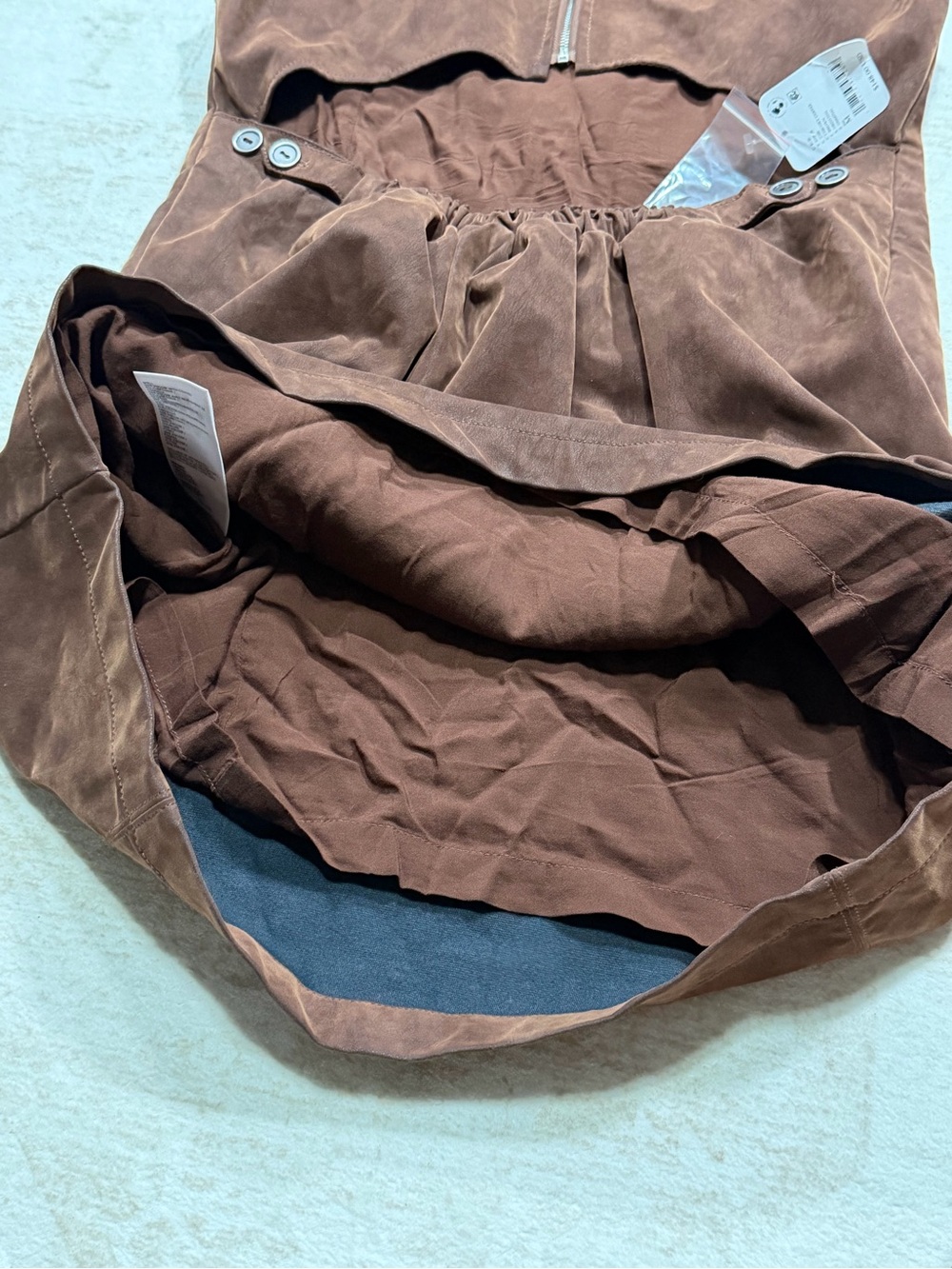 Free People Atlas Suede Mini Dress in Chicory Coffee - Picture 11 of 14